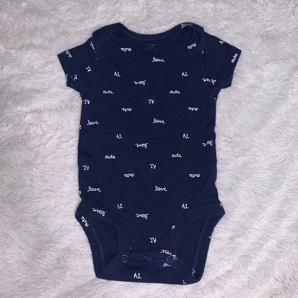 (3 for $10) Carter’s blue love bodysuit baby girl clothing